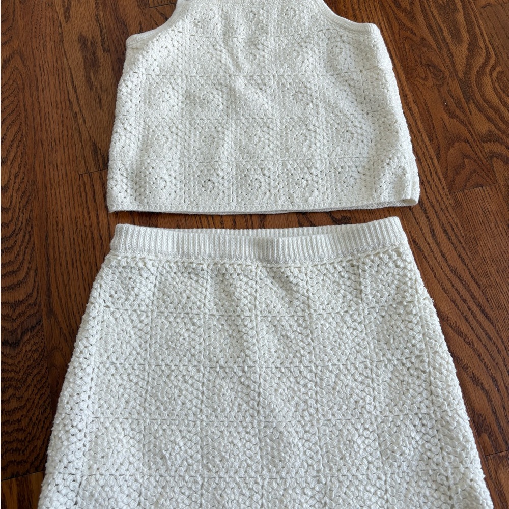 Art Class White Textured Knitwear